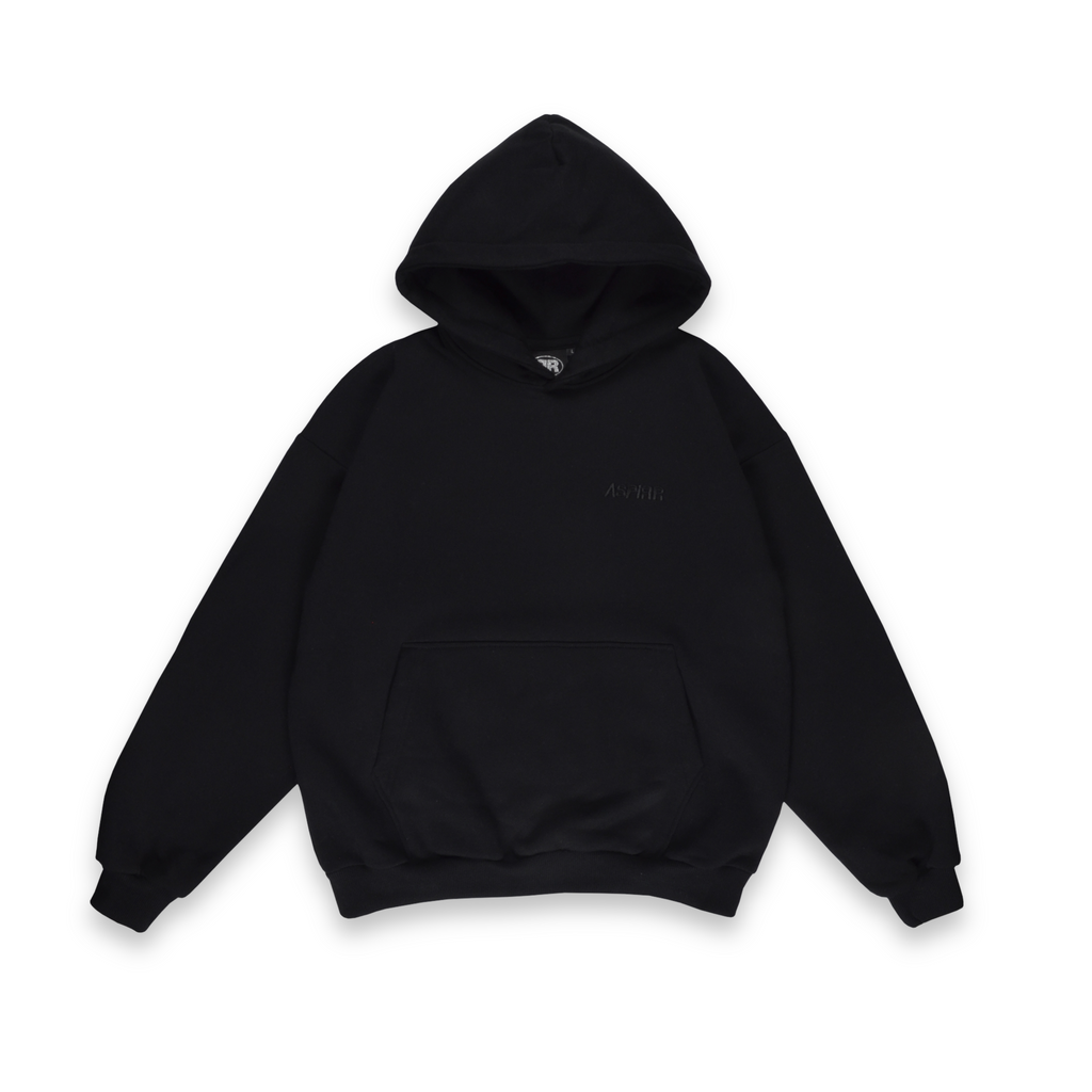BLACK ASPIRR BASIC HOODIE