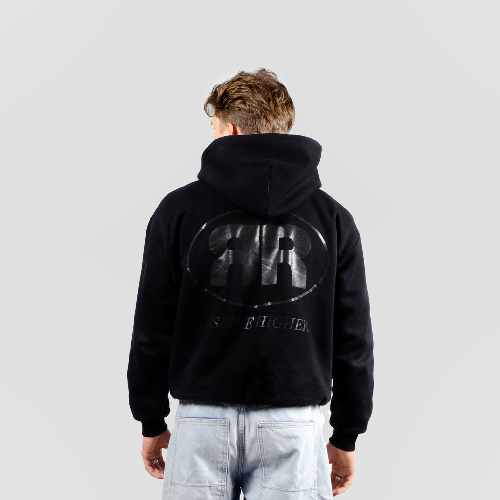 BLACK ASPIRR BASIC HOODIE