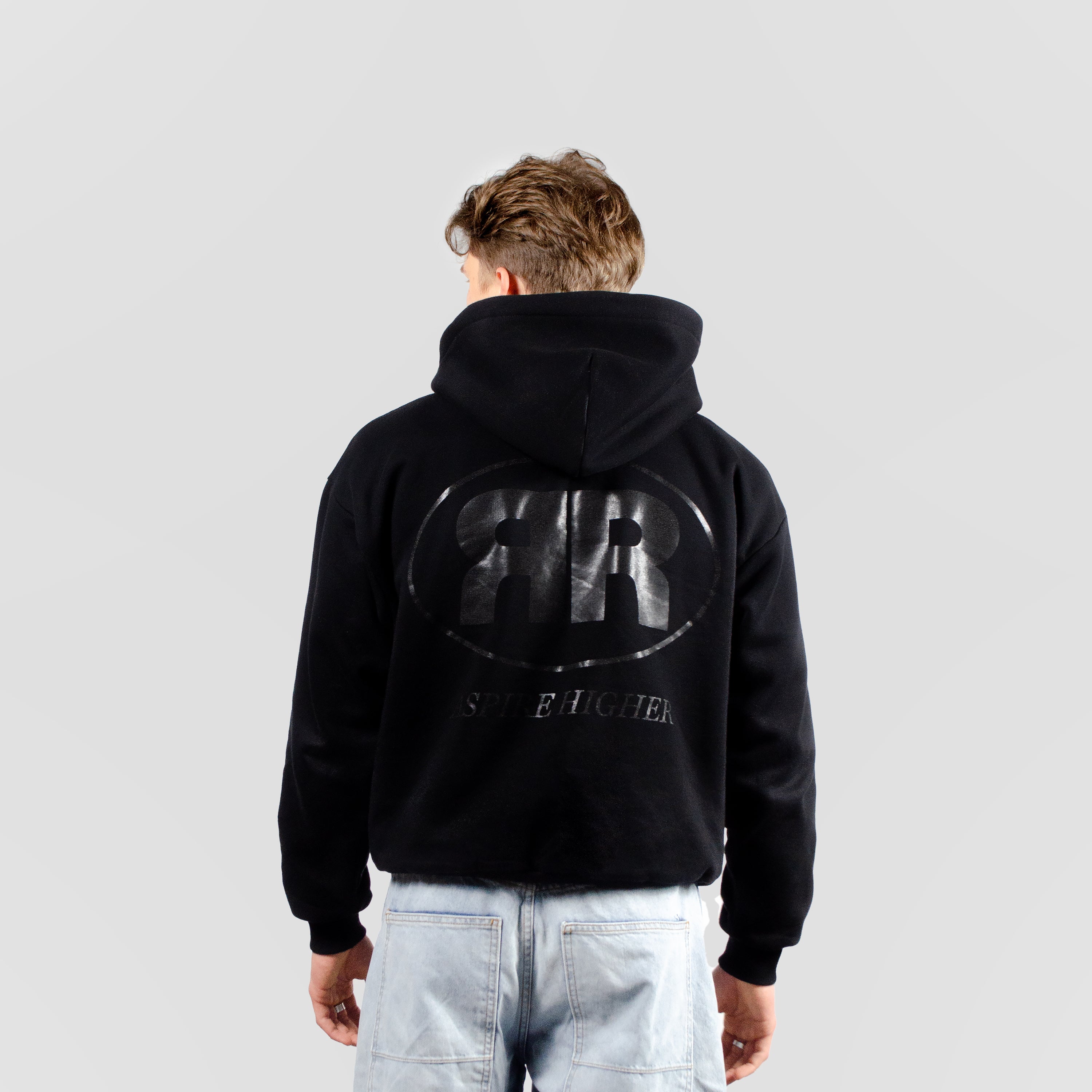 BLACK ASPIRR BASIC HOODIE