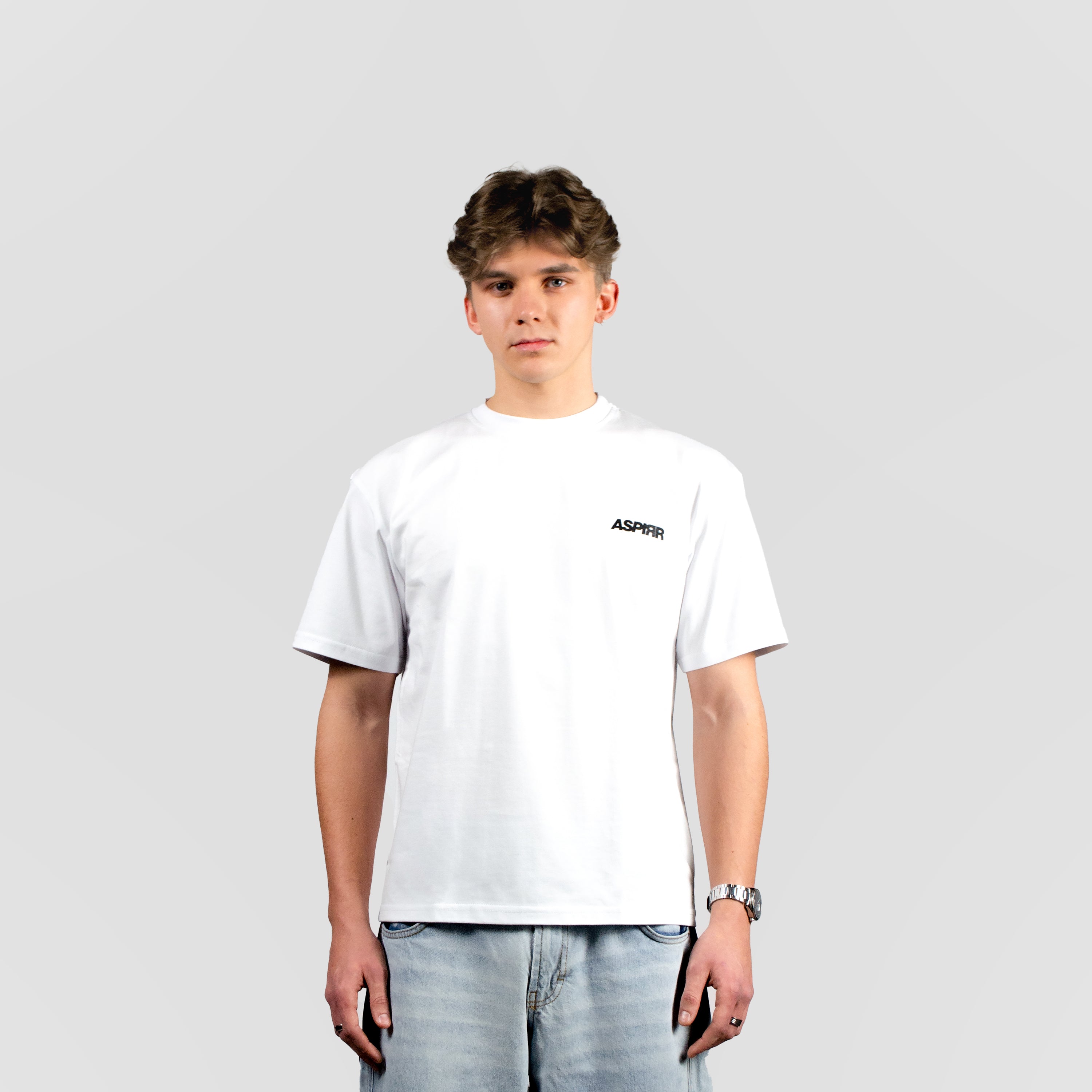 WHITE ASPIRR BASIC TEE